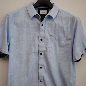 7 Diamonds Pretzel Logic Jacquard Woven Stretch Shirt Size L